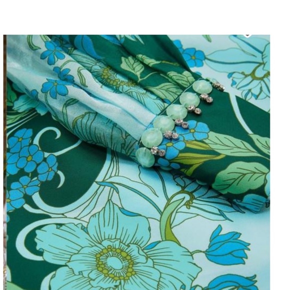 ⭐️Boston Proper Organza Puff-Sleeve Embellished Shift Dress size 0 NWT - Picture 4 of 10